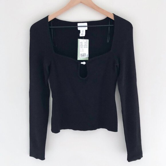 H&M Tops - NWT H&M Bead Detail Knit Top
